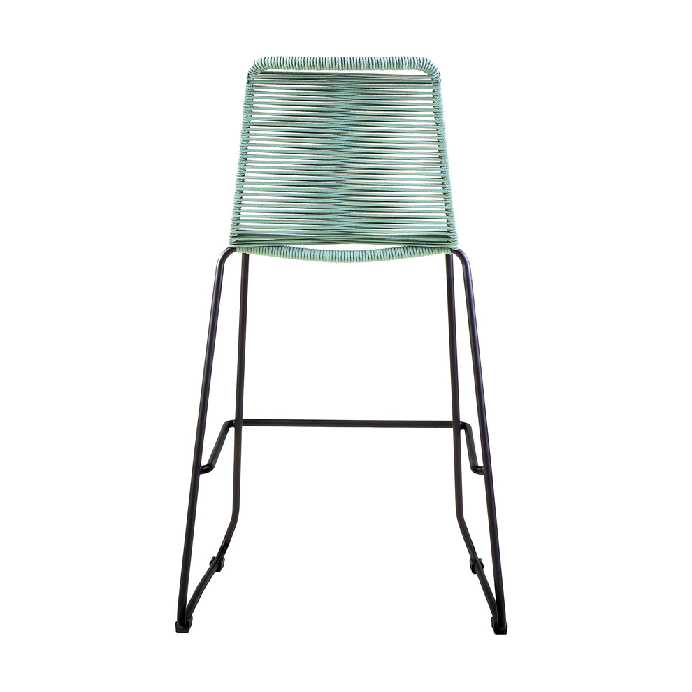 Shasta 30" and 26" Outdoor Metal and Rope Stackable Barstool By Armen Living | Bar Stools | Modishstore - 6