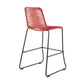 Shasta 30" Outdoor Metal and Brick Red Rope Stackable Barstool - Set of 2 By Armen Living | Bar Stools |  Modishstore  - 6