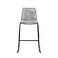 Shasta 30" Outdoor Metal and Grey Rope Stackable Barstool - Set of 2 By Armen Living | Bar Stools |  Modishstore  - 3