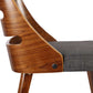 Storm Mid-Century Dining Chair in Walnut Wood and Charcoal Fabric By Armen Living | Dining Chairs | Modishstore - 5