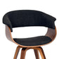 Summer Modern Chair In Charcoal Fabric and Walnut Wood By Armen Living | Dining Chairs | Modishstore - 2