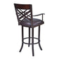 Tahiti 30" Arm Barstool in Auburn Bay finish with Brown Pu upholstery By Armen Living | Bar Stools | Modishstore - 3