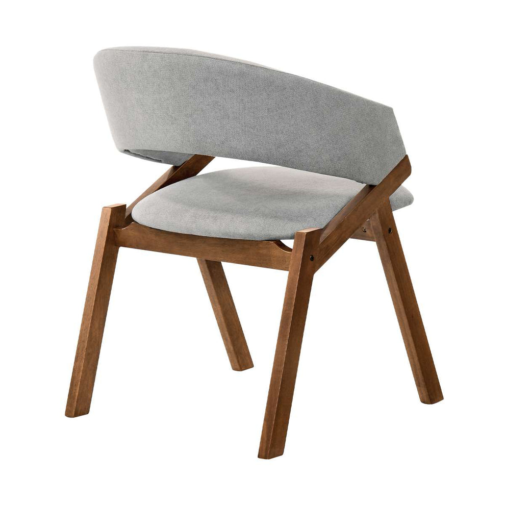 Talulah Gray Fabric and Walnut Veneer Dining Side Chairs - Set of 2 By Armen Living | Side Chairs |  Modishstore  - 5