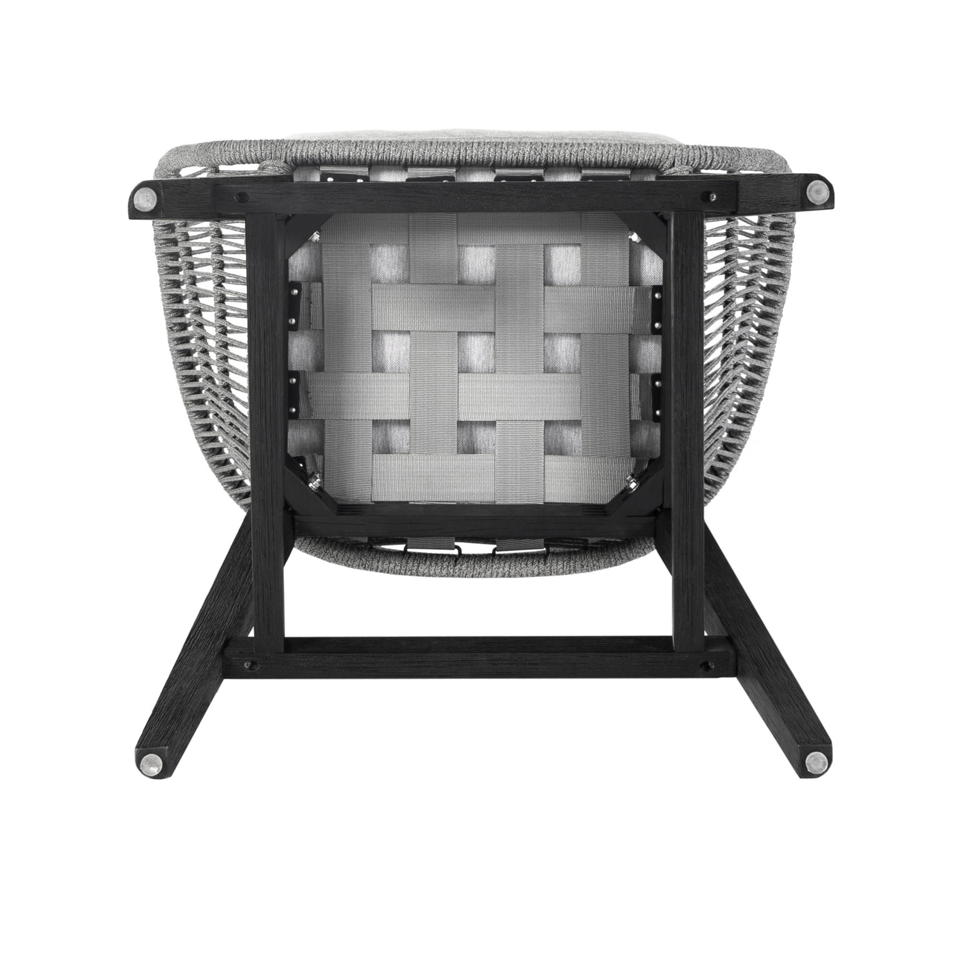 Tutti Frutti Indoor Outdoor Counter Height Bar Stool in Black Brushed Wood with Grey Rope By Armen Living | Bar Stools | Modishstore - 7