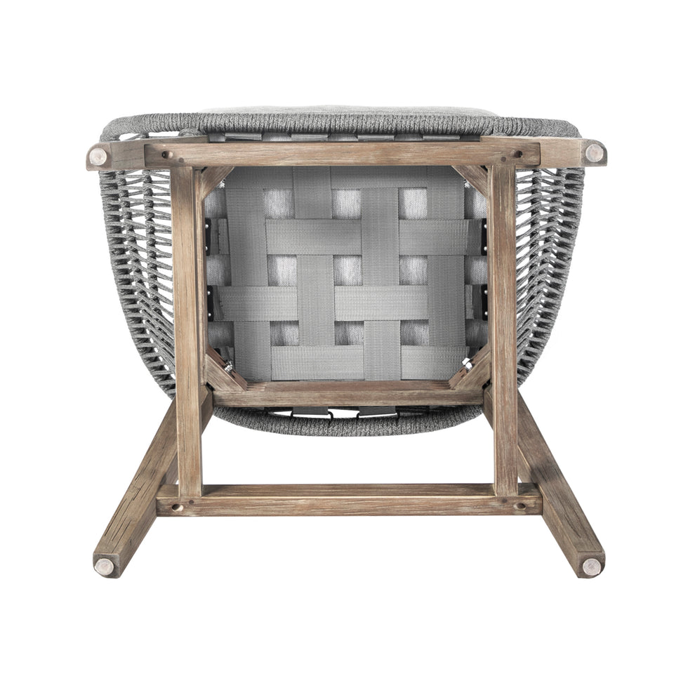 Tutti Frutti Indoor Outdoor Counter Height Bar Stool in Aged Teak Wood with Grey Rope By Armen Living | Bar Stools | Modishstore - 7