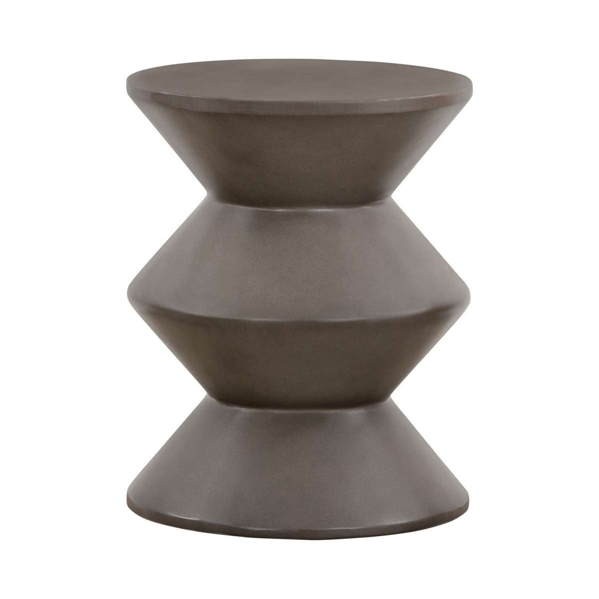 Lizzie Concrete Indoor Outdoor Accent Stool End Table By Armen Living | End Tables | Modishstore - 2