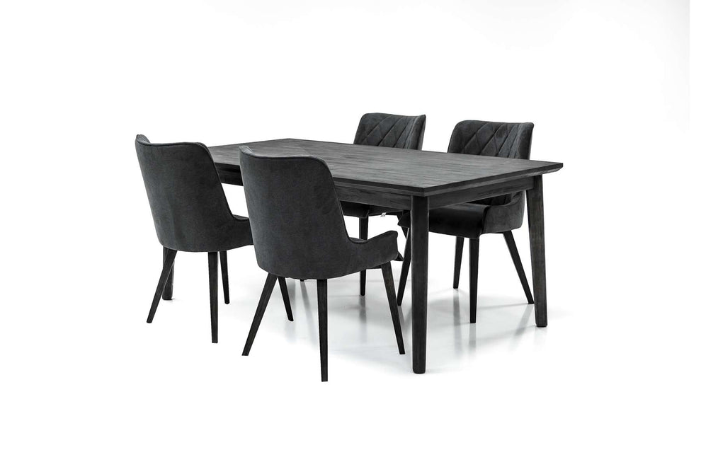 Toledo Mid-Century Tundra Gray Acacia Dining Table By Armen Living | Dining Tables | Modishstore - 5