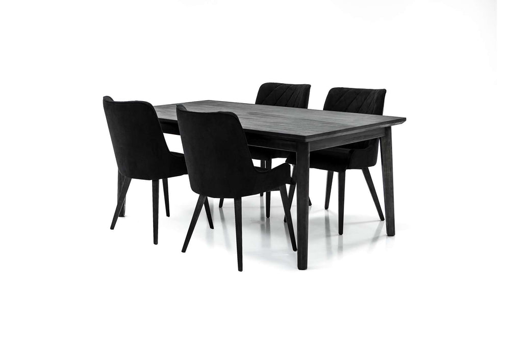 Toledo Mid-Century Tundra Gray Acacia Dining Table By Armen Living | Dining Tables | Modishstore - 6
