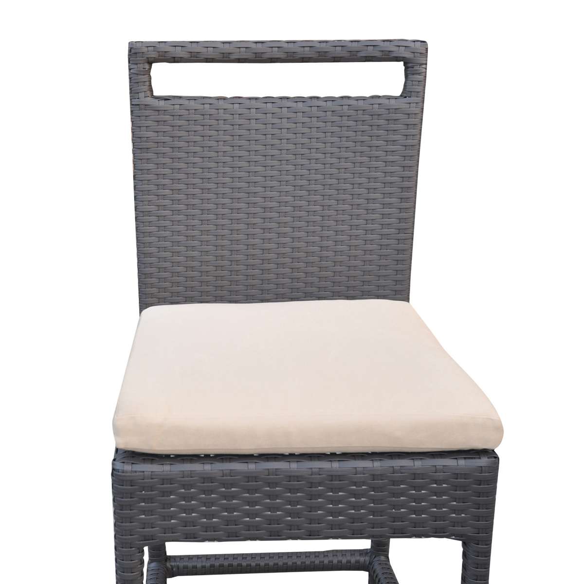 Tropez Outdoor Patio Wicker Barstool with Water Resistant Beige Fabric Cushions By Armen Living | Bar Stools |  Modishstore  - 3