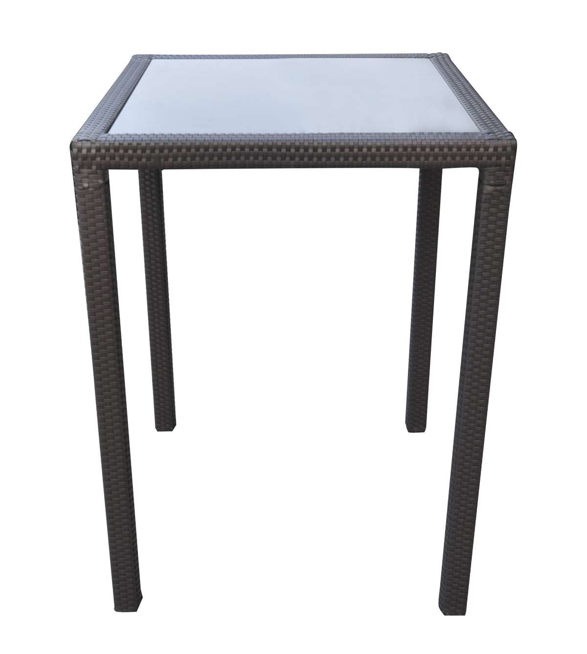 Tropez Outdoor Patio Wicker Bar Table with Black Glass Top By Armen Living | Outdoor Tables |  Modishstore  - 3