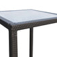 Tropez Outdoor Patio Wicker Bar Table with Black Glass Top By Armen Living | Outdoor Tables |  Modishstore  - 4