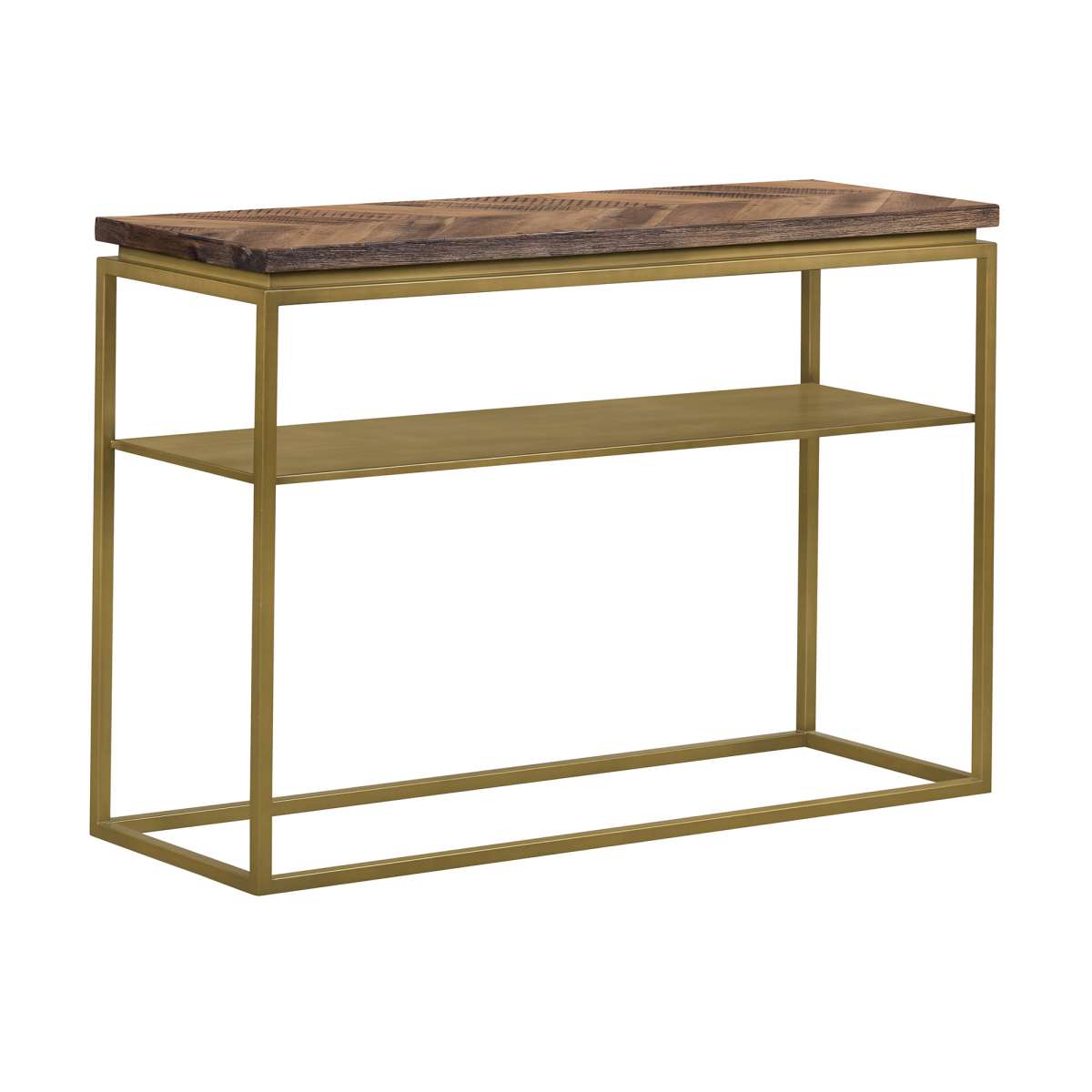 Faye Rustic Brown Wood Console Table with Shelf By Armen Living | Console Tables | Modishstore - 2