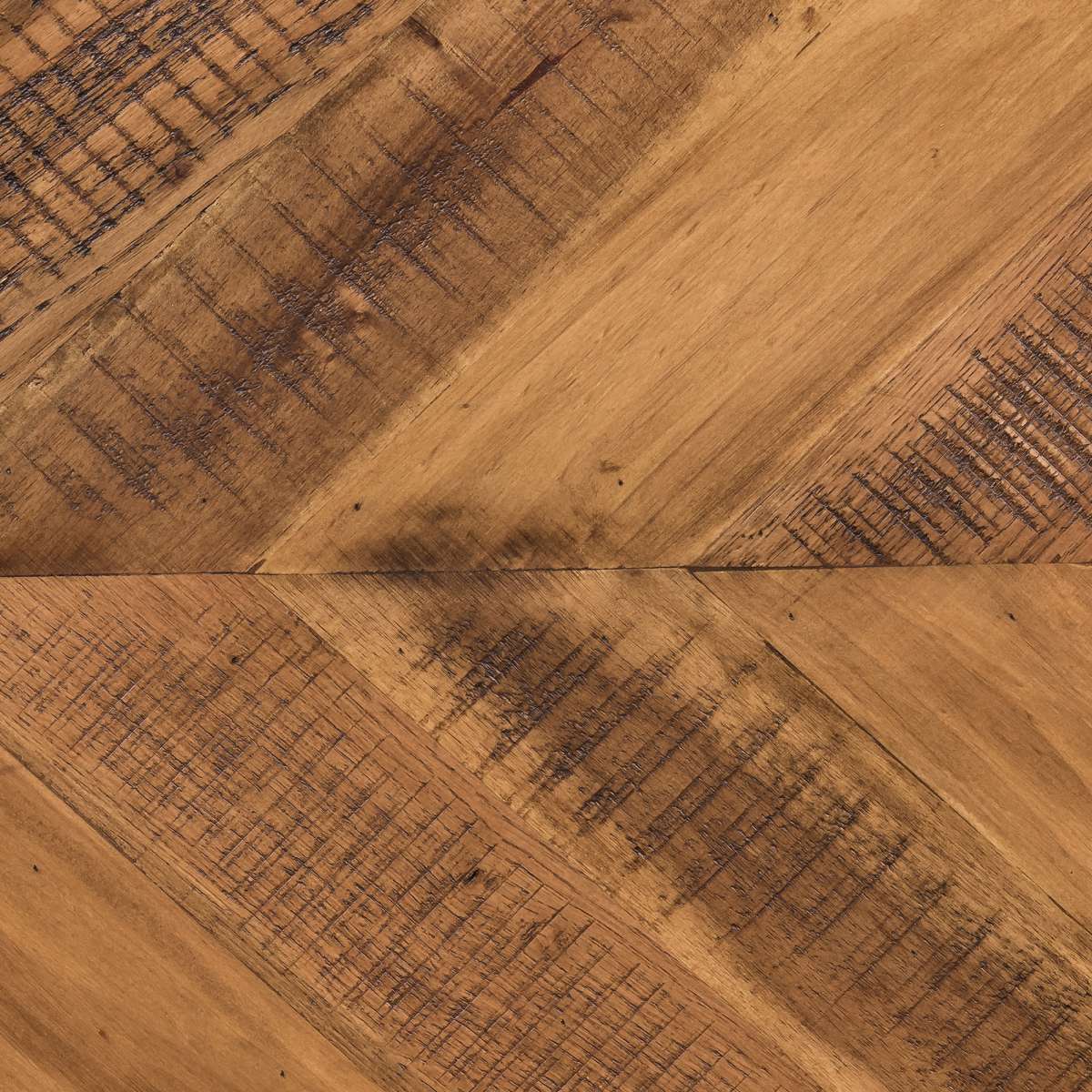 Faye Rustic Brown Wood Coffee Table with Shelf and Antique Brass Metal Base By Armen Living | Coffee Tables | Modishstore - 4