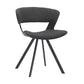 Ulric Black Wood and Metal Modern Dining Room Accent Chair in Charcoal Grey By Armen Living | Dining Chairs | Modishstore - 2