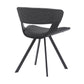 Ulric Black Wood and Metal Modern Dining Room Accent Chair in Charcoal Grey By Armen Living | Dining Chairs | Modishstore - 5