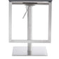 Victory Contemporary Swivel Barstool in Brushed Stainless Steel and Gray Faux Leather By Armen Living | Bar Stools | Modishstore - 6