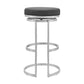 Vander 26" Gray Faux Leather and Brushed Stainless Steel Swivel Bar Stool By Armen Living | Bar Stools |  Modishstore  - 2