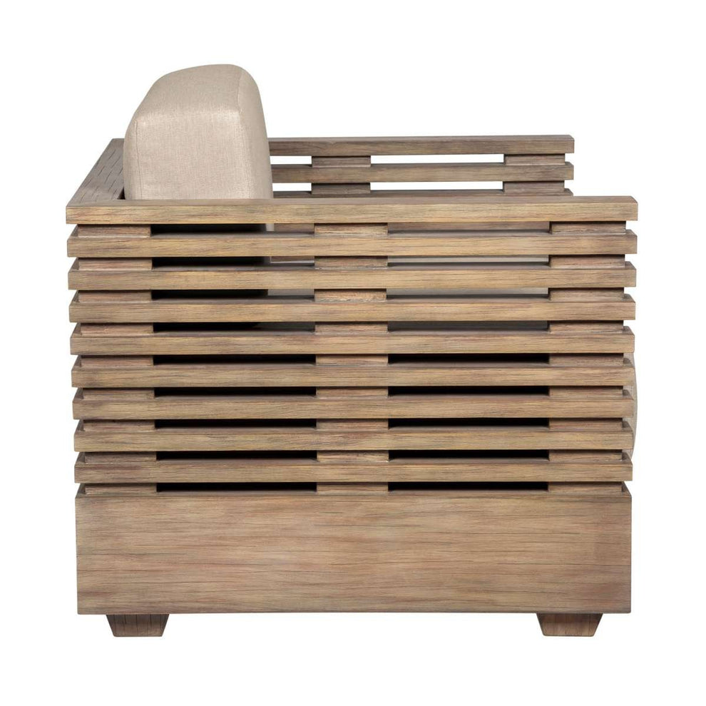 Vivid Outdoor Patio Chair in Light Eucalyptus Wood with Taupe Olefin Cushions By Armen Living | Outdoor Chairs | Modishstore - 4