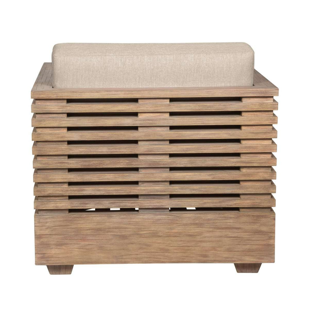 Vivid Outdoor Patio Chair in Light Eucalyptus Wood with Taupe Olefin Cushions By Armen Living | Outdoor Chairs | Modishstore - 5