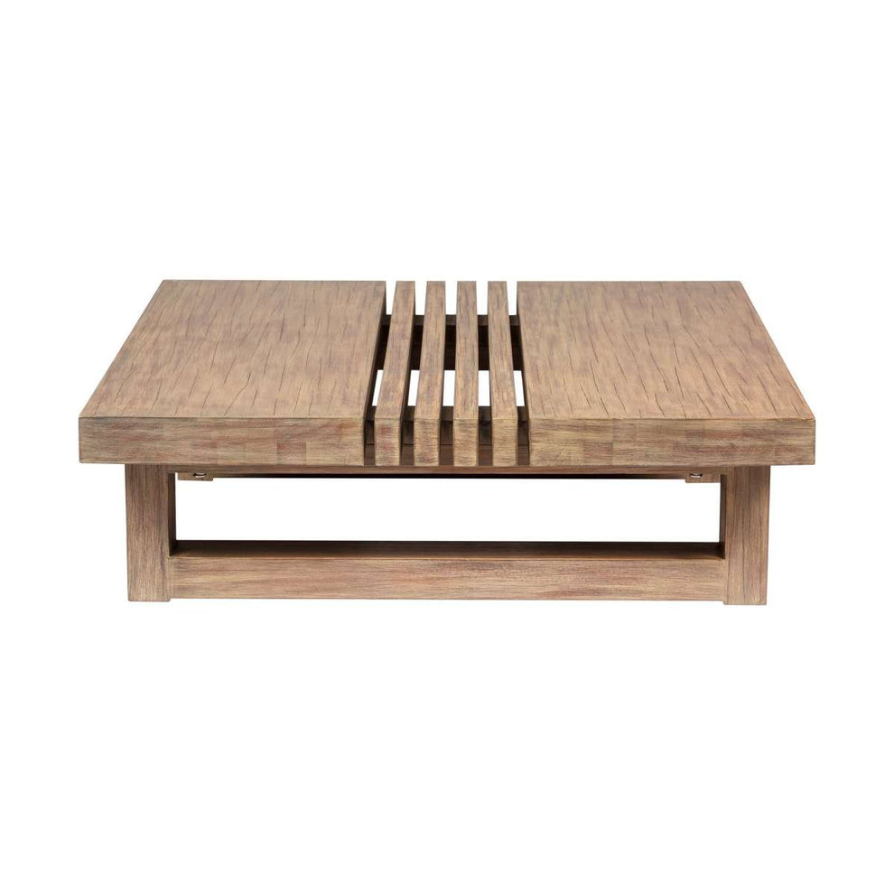 Vivid Outdoor Patio Coffee Table in Light Eucalyptus Wood By Armen Living | Outdoor Tables | Modishstore - 4