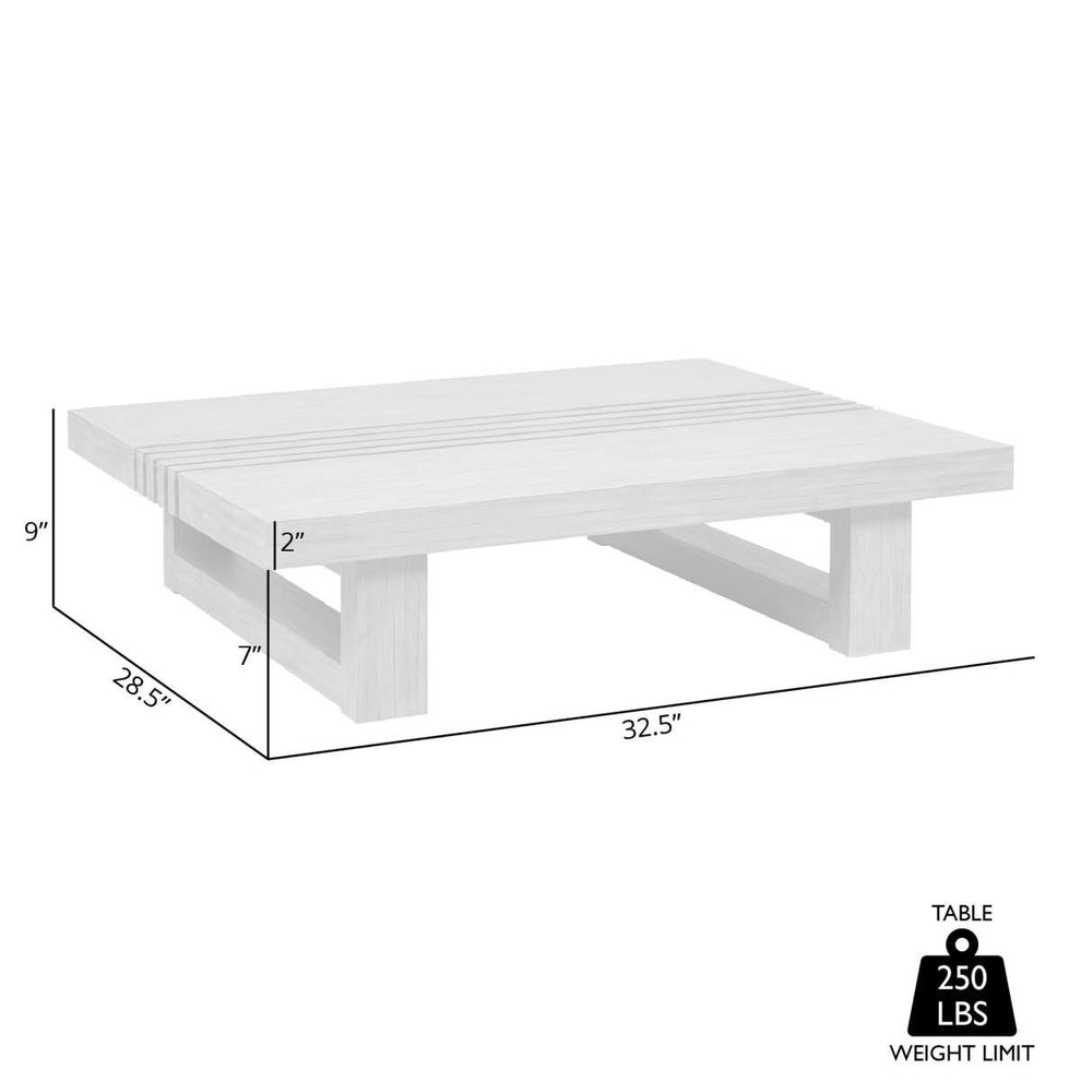 Vivid Outdoor Patio Coffee Table in Light Eucalyptus Wood By Armen Living | Outdoor Tables | Modishstore - 7