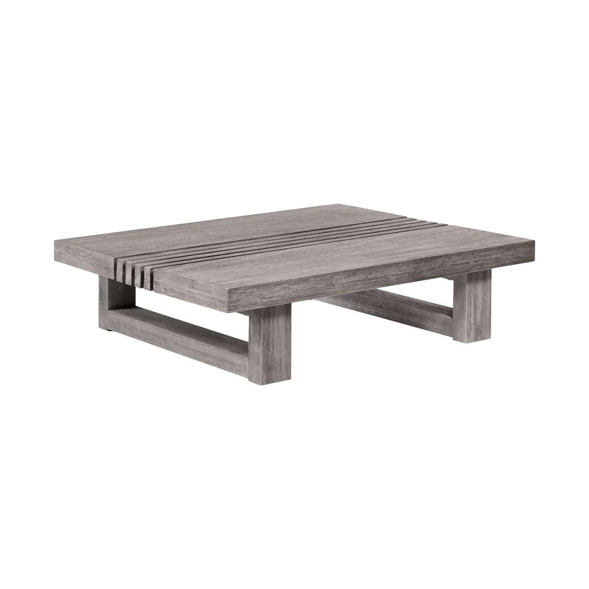 Vivid Outdoor Patio Coffee Table in Gray Eucalyptus Wood By Armen Living | Outdoor Tables | Modishstore - 3