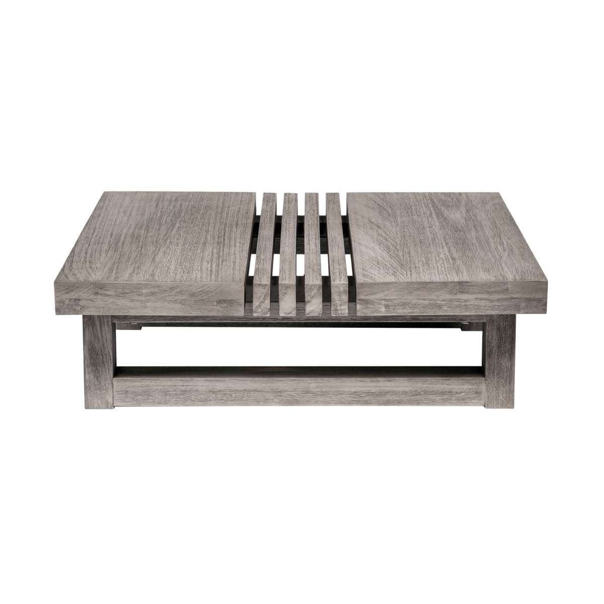 Vivid Outdoor Patio Coffee Table in Gray Eucalyptus Wood By Armen Living | Outdoor Tables | Modishstore - 4
