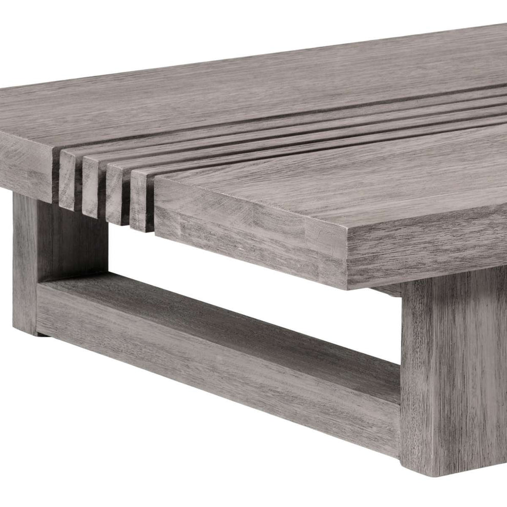 Vivid Outdoor Patio Coffee Table in Gray Eucalyptus Wood By Armen Living | Outdoor Tables | Modishstore - 5