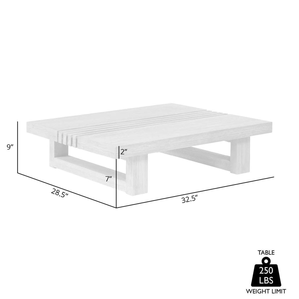 Vivid Outdoor Patio Coffee Table in Gray Eucalyptus Wood By Armen Living | Outdoor Tables | Modishstore - 7