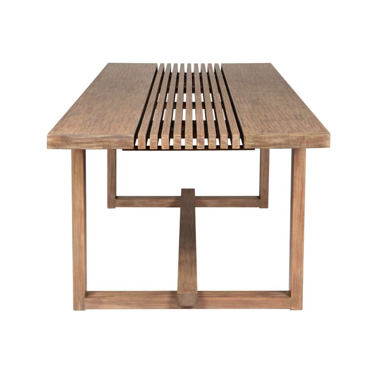 Vivid Outdoor Patio Dining Table in Light Eucalyptus Wood By Armen Living | Outdoor Tables | Modishstore - 4