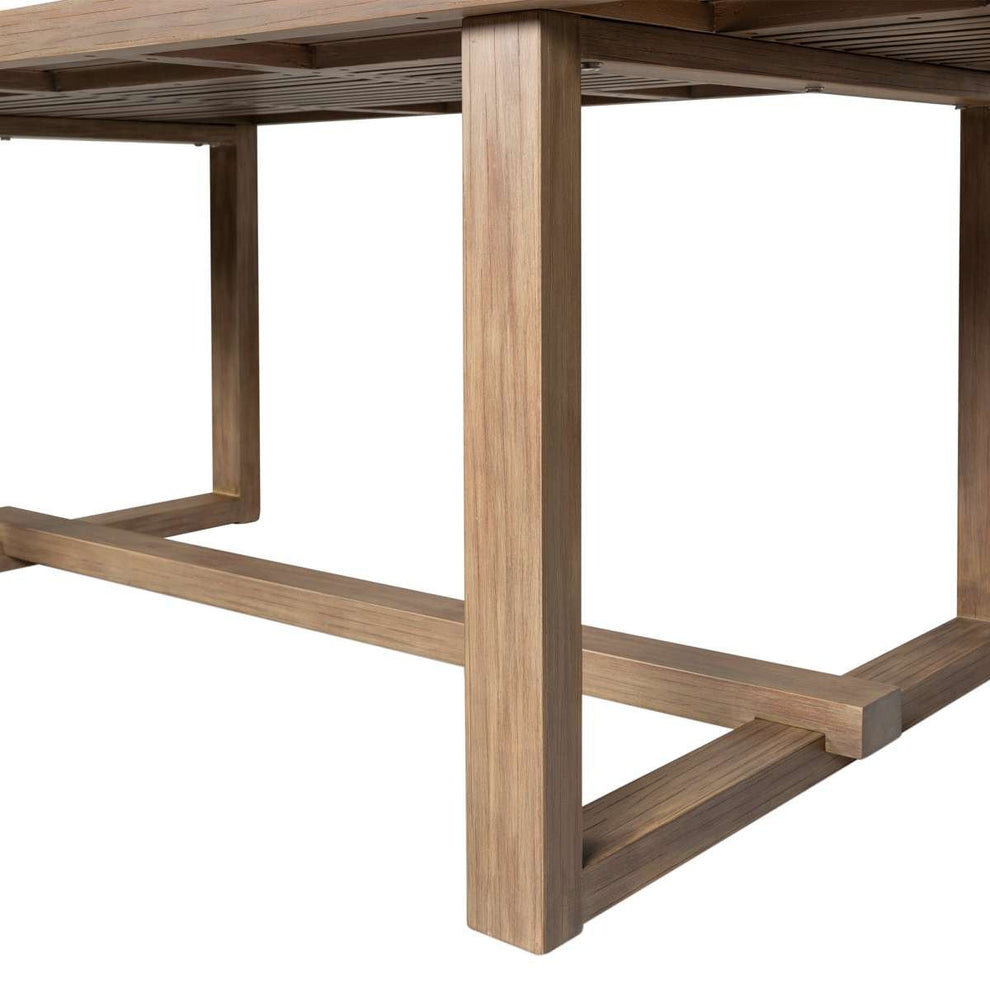 Vivid Outdoor Patio Dining Table in Light Eucalyptus Wood By Armen Living | Outdoor Tables | Modishstore - 6