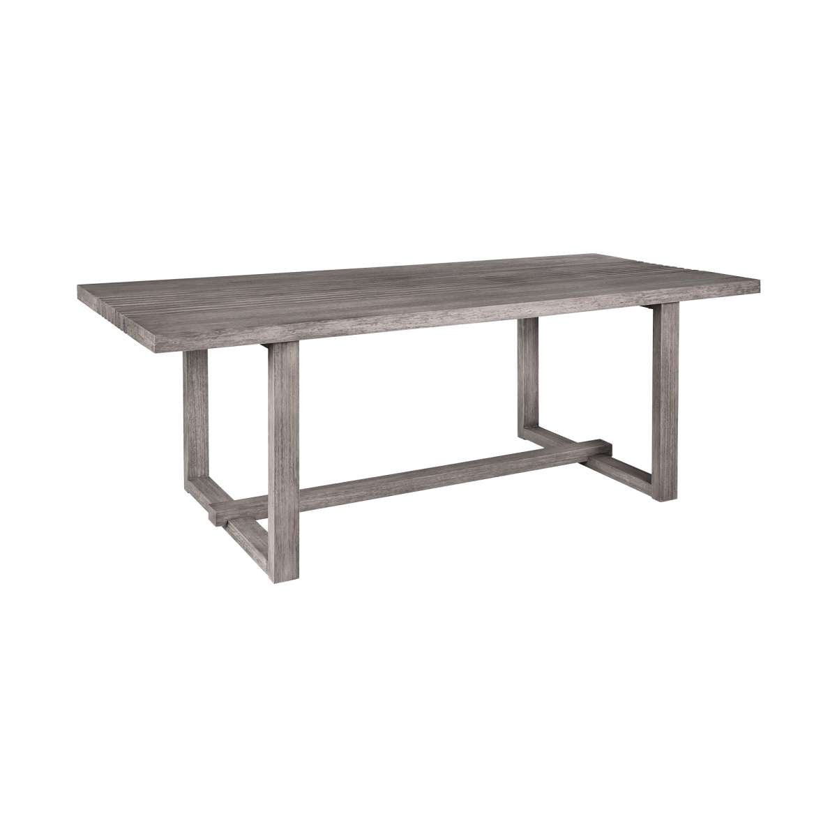 Vivid Outdoor Patio Dining Table in Gray Eucalyptus Wood By Armen Living | Outdoor Tables | Modishstore - 3