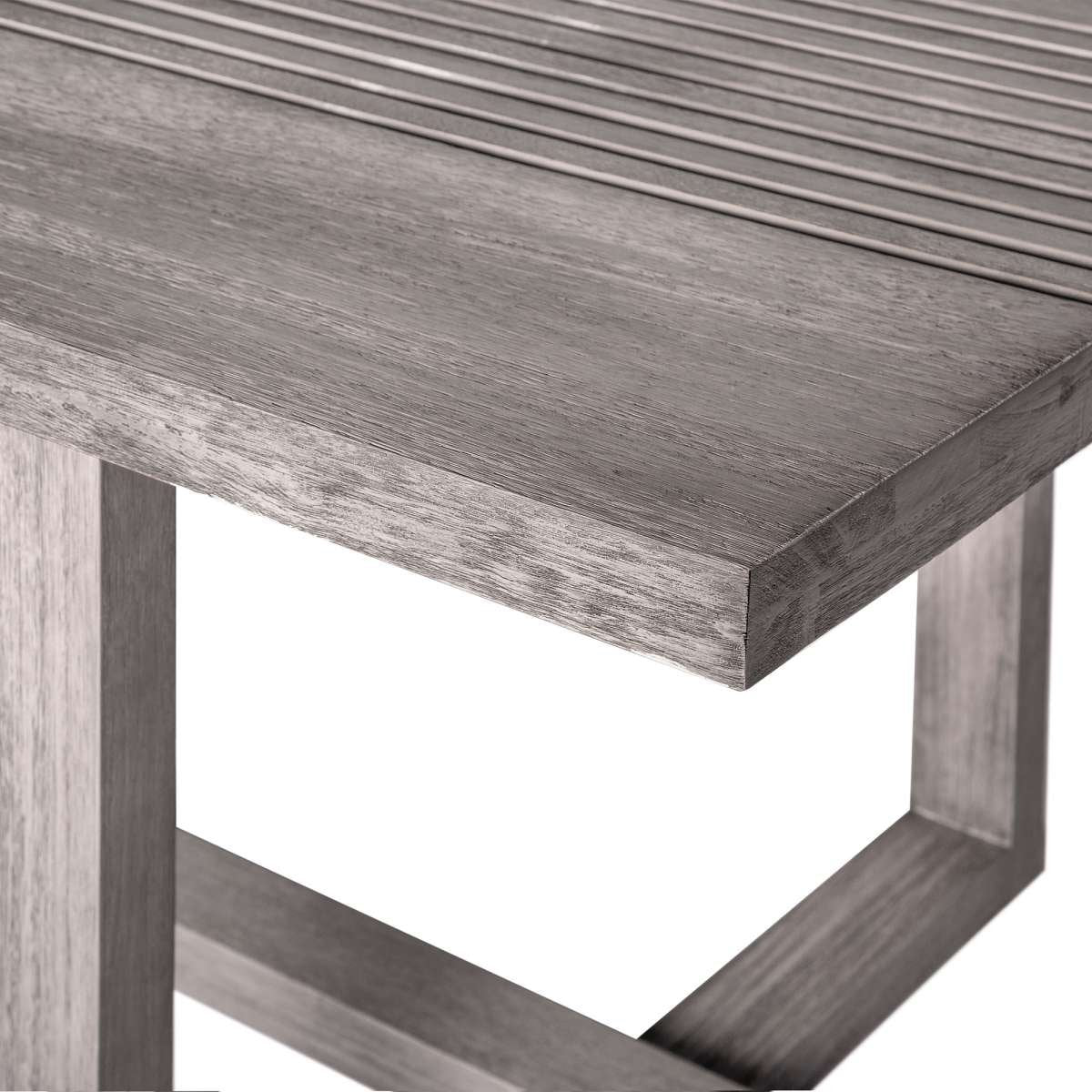 Vivid Outdoor Patio Dining Table in Gray Eucalyptus Wood By Armen Living | Outdoor Tables | Modishstore - 5