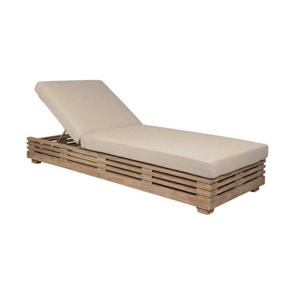 Vivid Outdoor Patio Chaise Lounge Chair in Gray Eucalyptus Wood with Gray Olefin Cushions By Armen Living | Outdoor Chaise Lounges | Modishstore - 11