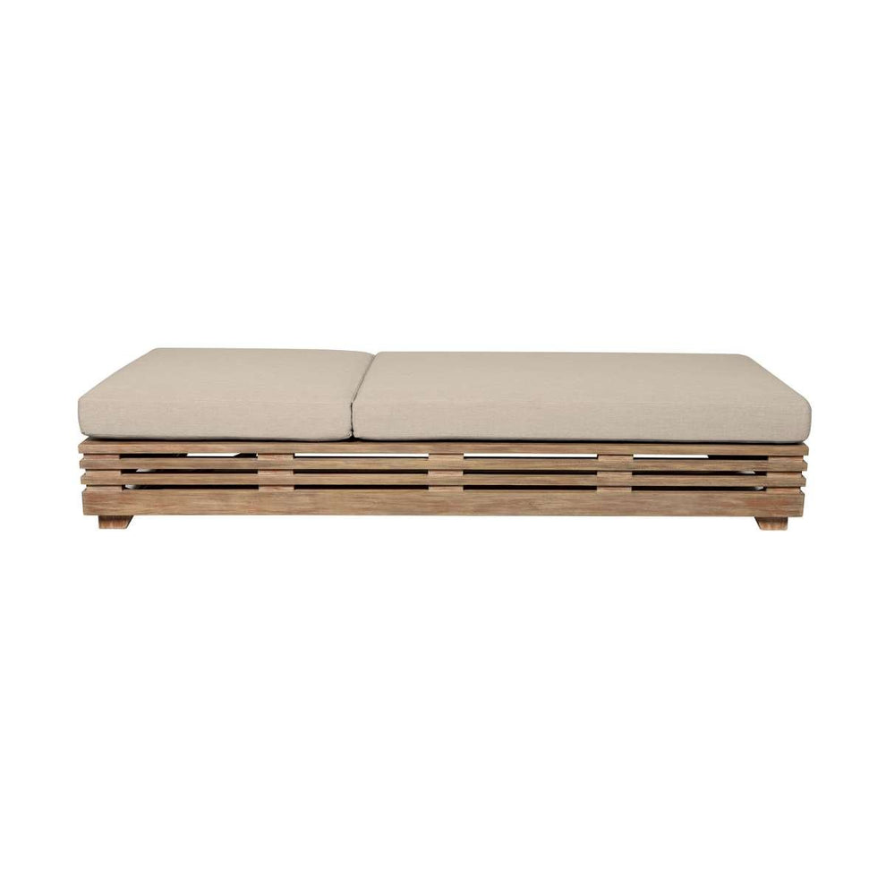 Vivid Outdoor Patio Chaise Lounge Chair in Gray Eucalyptus Wood with Gray Olefin Cushions By Armen Living | Outdoor Chaise Lounges | Modishstore - 12
