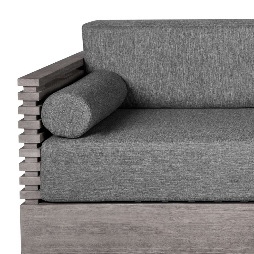Vivid Outdoor Patio Sofa in Gray Eucalyptus Wood with Gray Olefin Cushions By Armen Living | Outdoor Sofas, Loveseats & Sectionals | Modishstore - 5