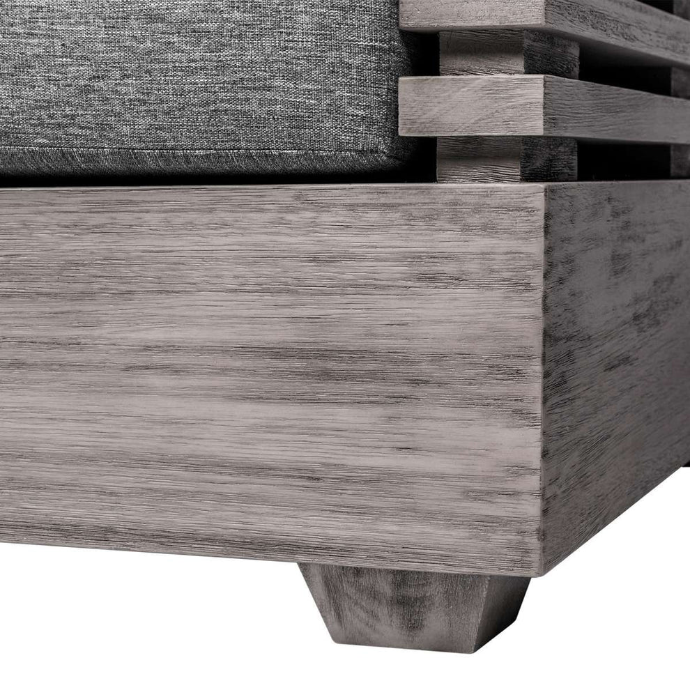 Vivid Outdoor Patio Sofa in Gray Eucalyptus Wood with Gray Olefin Cushions By Armen Living | Outdoor Sofas, Loveseats & Sectionals | Modishstore - 7