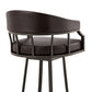 Valerie 26" Swivel Brown Faux Leather and Java Brown Metal Bar Stool By Armen Living | Bar Stools | Modishstore - 10