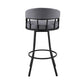 Valerie 30" Swivel Slate Grey Faux Leather and Black Metal Bar Stool By Armen Living | Bar Stools | Modishstore - 6
