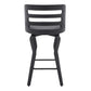 Verne 26" Swivel Gray Faux Leather and Black Wood Bar Stool By Armen Living | Bar Stools |  Modishstore  - 7