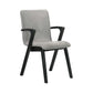 Varde Mid-Century Gray Upholstered Dining Chairs in Black Finish - Set of 2 By Armen Living | Dining Chairs | Modishstore - 2