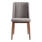 Wade Mid-Century Dining Chair in Walnut Finish and Gray Fabric - Set of 2 By Armen Living | Dining Chairs | Modishstore - 2