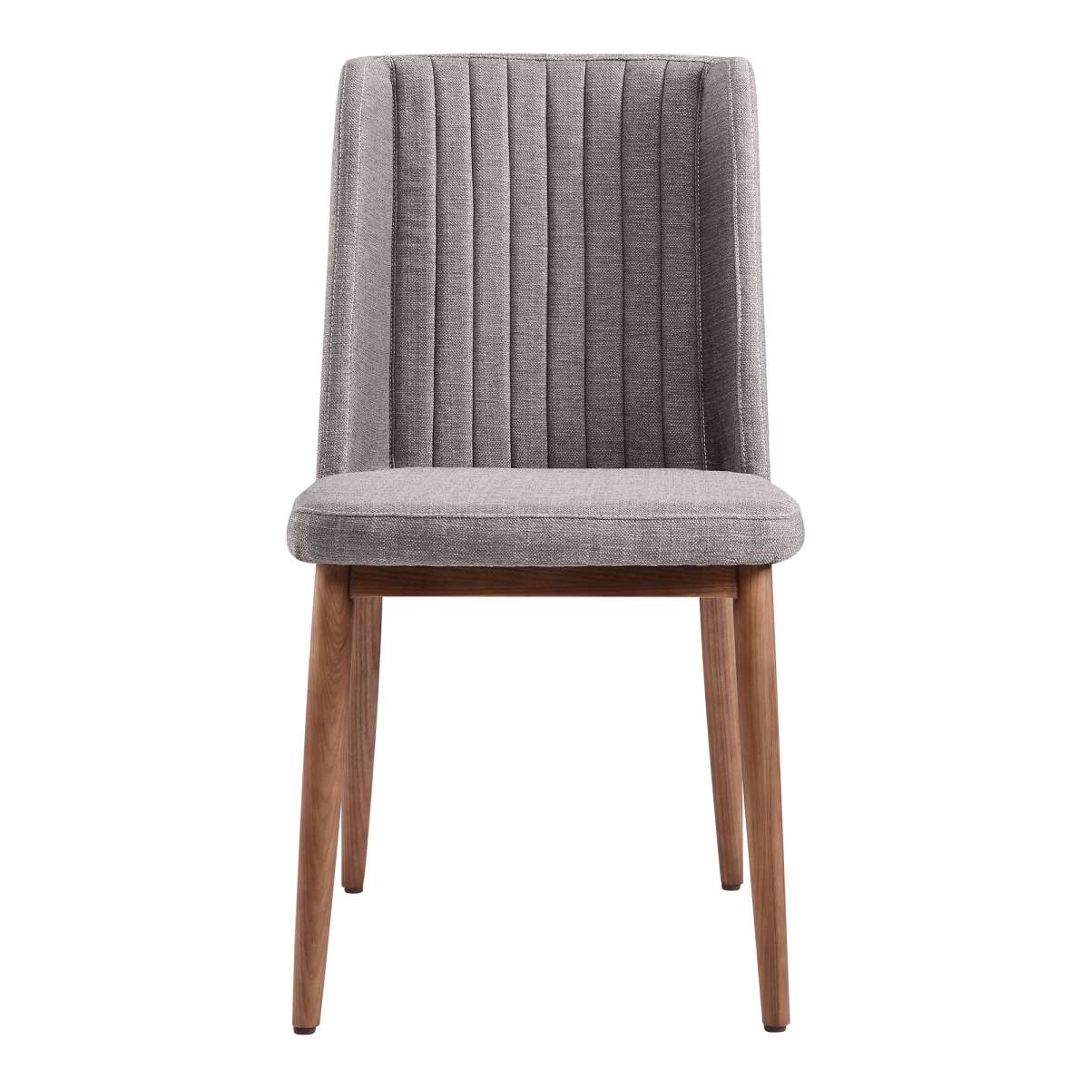 Wade Mid-Century Dining Chair in Walnut Finish and Gray Fabric - Set of 2 By Armen Living | Dining Chairs | Modishstore - 2