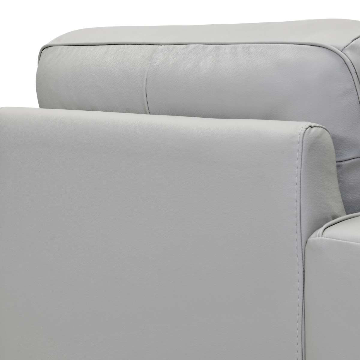 Wesley Dove Gray Genuine Leather Power Footrest Tuxedo Arm Accent Chair By Armen Living | Lounge Chairs |  Modishstore  - 6