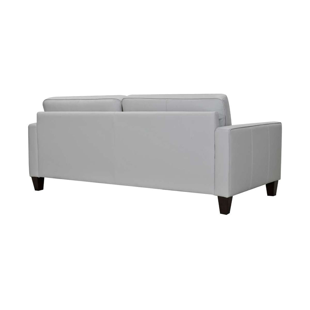 Wesley 81" Dove Gray Genuine Leather Power Footrest Tuxedo Arm Sofa By Armen Living | Sofas |  Modishstore  - 3