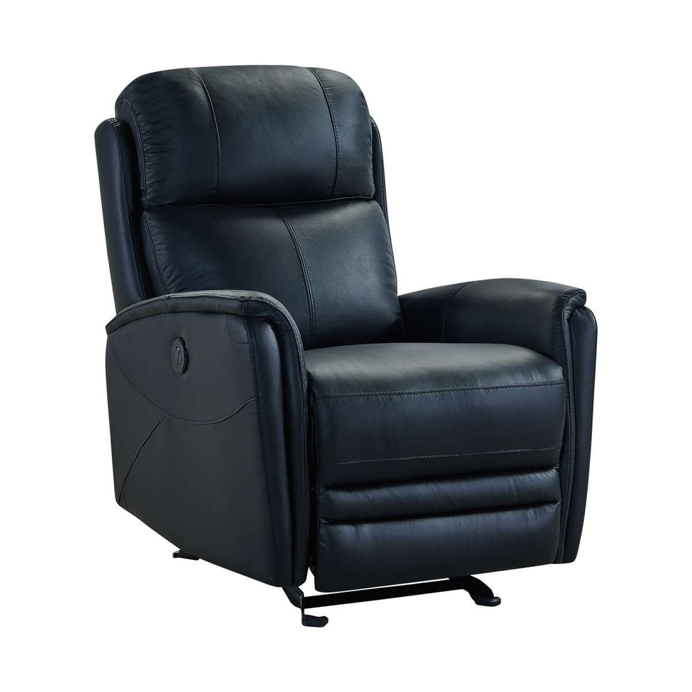 Wolfe Contemporary Recliner in Black Genuine Leather By Armen Living | Chairs & Recliners | Modishstore - 2