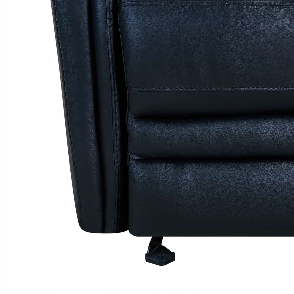 Wolfe Contemporary Recliner in Black Genuine Leather By Armen Living | Chairs & Recliners | Modishstore - 7