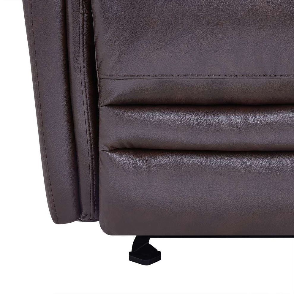 Wolfe Contemporary Recliner in Dark Brown Genuine Leather By Armen Living | Chairs & Recliners | Modishstore - 5