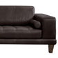 Wynne Contemporary Sofa in Genuine Espresso Leather with Brown Wood Legs By Armen Living | Sofas |  Modishstore  - 4