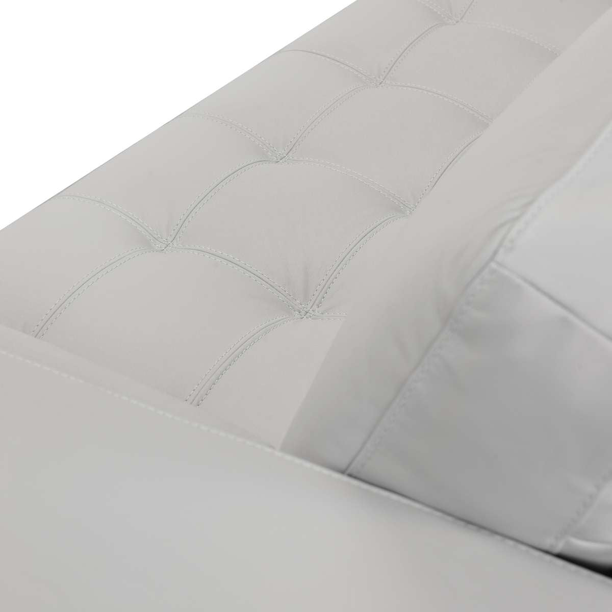 Wynne Contemporary Sofa in Genuine Dove Gray Leather with Brown Wood Legs By Armen Living | Sofas | Modishstore - 6